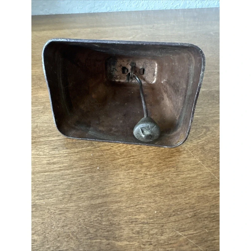 Vintage Primitive Copper Metal Cow Bell With Clapper Rustic Farmhouse Western